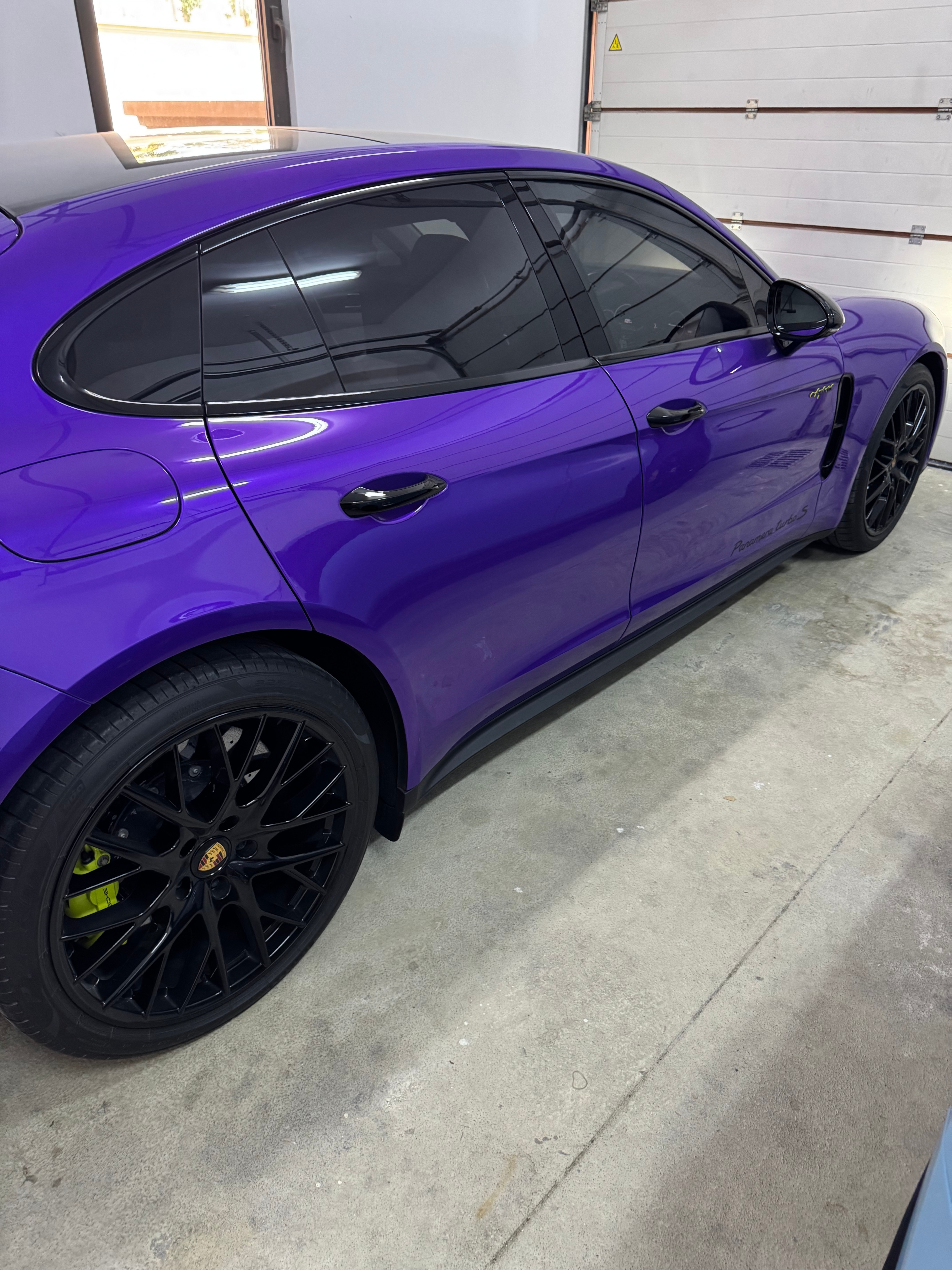 Purple Porsche Panamera Turbo S E-Hybrid 2023